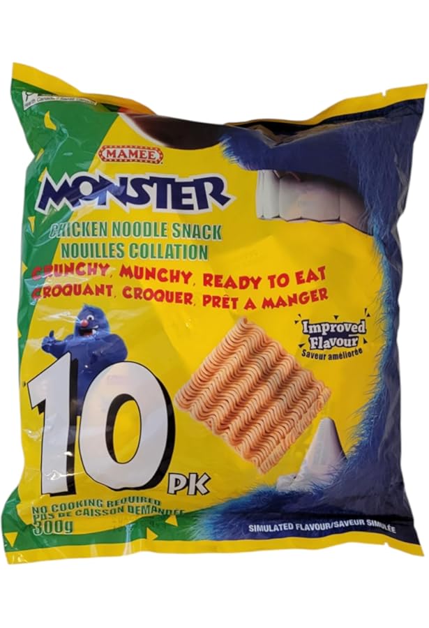 Amazon.com: Mamee Monster Snack Noodles 8 Packs x 25g (628MART